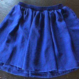 Blue chiffon skirt